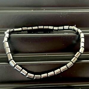 Natural Hematite Magnetic Stone Stretch Bracelet